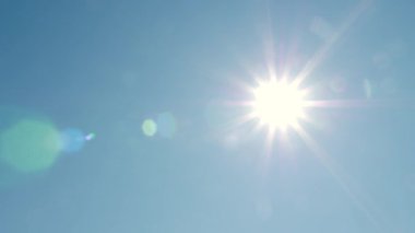 Güneş parlaması. Gökyüzündeki Güneş. Video İşareti