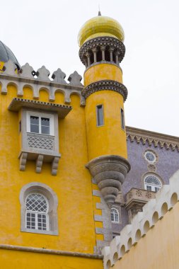Pena National Palace, Sintra, Portekiz ünlü Simgesel Yapı dış cephe detay