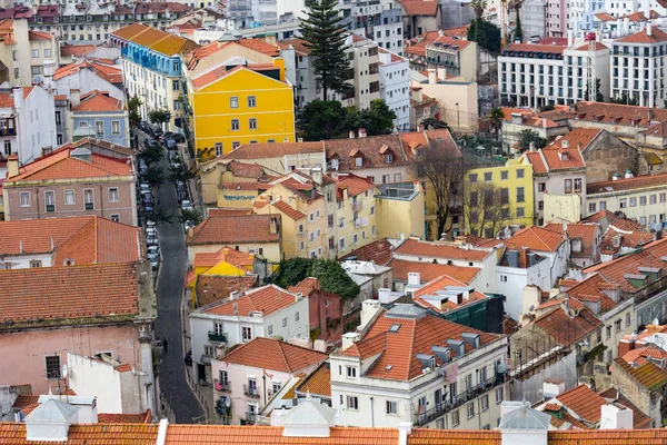 Hermosa Vista Ciudad Vieja Lisboa Portugal — Foto de Stock