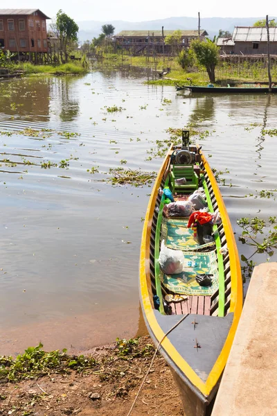 Inle Lake Myanmar December 2014 Floating Villages Inle Lake Myanmar — Stock Photo, Image