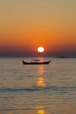 Gün batımında, Ngapali Beach'te Myanmar