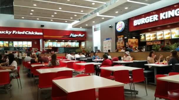 Time Lapse Fast Food Kfc Burger King Pizza Hut Arequipa — Stock Video