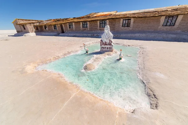 Uyuni Bolivien Oktober 2018 Salzhotel Der Nähe Des Dakar Bolivien — Stockfoto