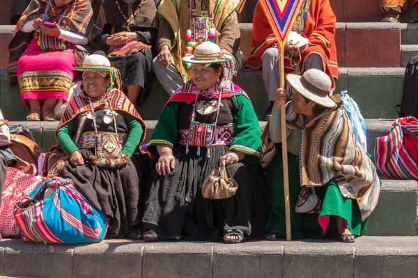 Paz Bolivia September 2018 People Traditional Clothes Square San Francicsco — Stock Photo, Image