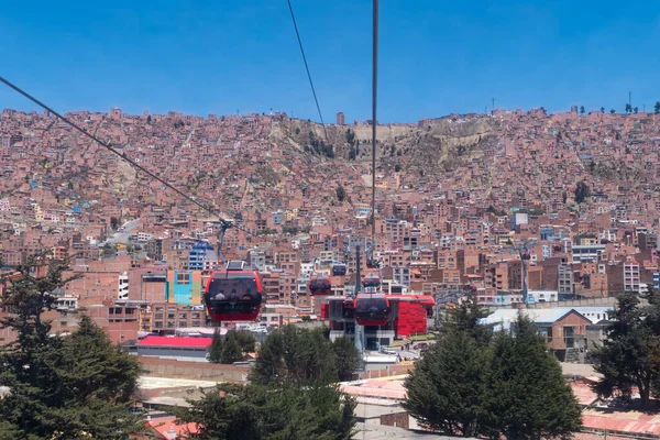 Paz Bolívia Setembro 2018 Vista Panorâmica Teleférico Paz Bolívia — Fotografia de Stock