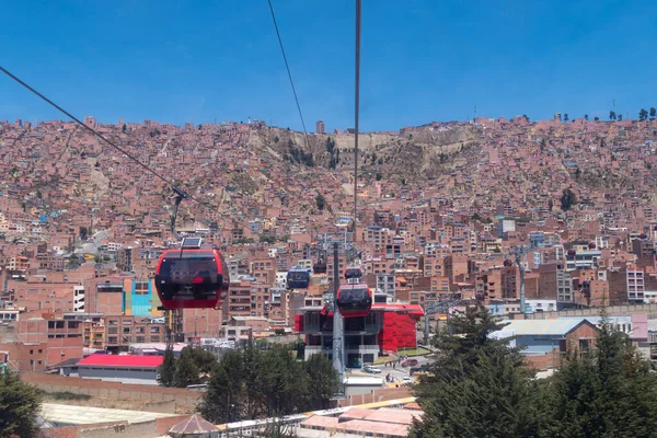 Paz Bolívia Setembro 2018 Vista Panorâmica Teleférico Paz Bolívia — Fotografia de Stock