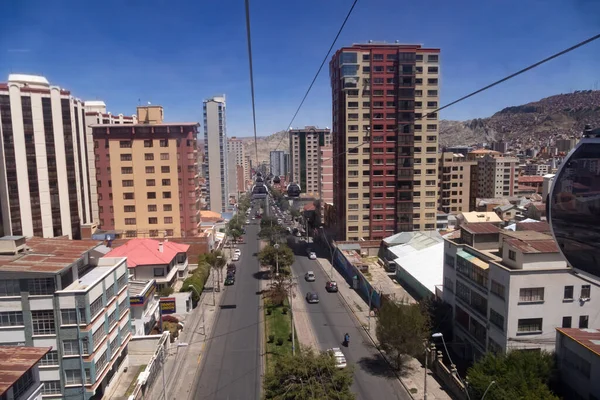 Paz Bolívia Setembro 2018 Vista Panorâmica Teleférico Paz Bolívia — Fotografia de Stock