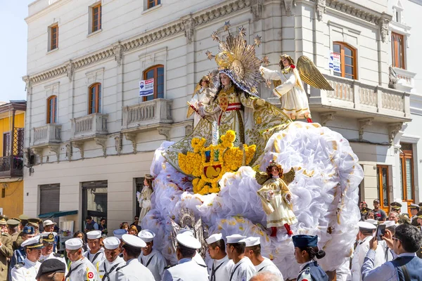 Arequipa Peru Září 2018 Náboženský Průvod Hlavního Náměstí Plaza Armas — Stock fotografie