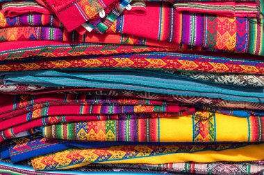 Arequipa, Peru 'da el yapımı alpaka tekstil ürünleri