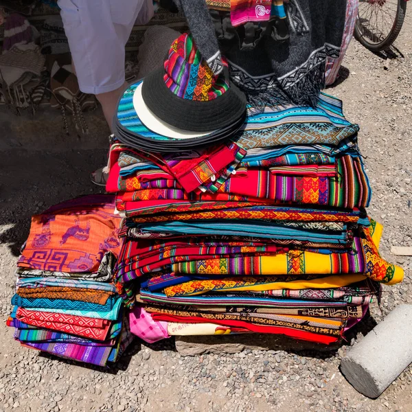 Handgefertigte Alpaka Textilien Arequipa Peru — Stockfoto