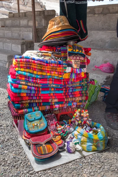 Handgjorda Alpacka Textilprodukter Arequipa Peru — Stockfoto