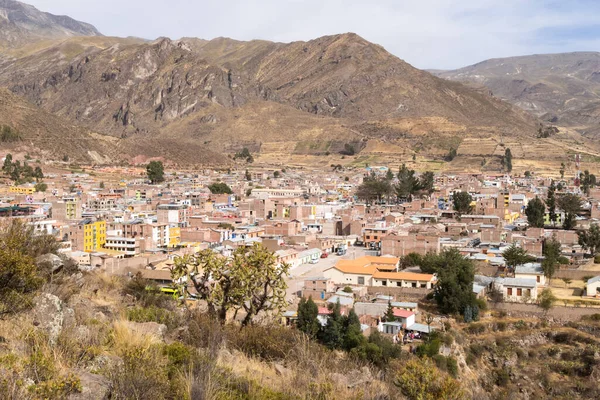 Zicht Chivay Stad Van Pre Inca Ruïnes Peru — Stockfoto