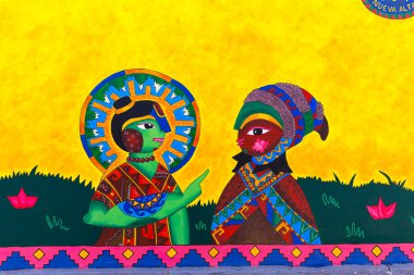 Şehir resimleri (grafiti), pop sanatı, Cusco, Peru sokaklarını süsleme