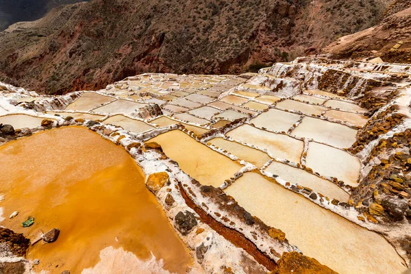 Estanques Sal Chulucanas Perú Desde Tiempos Pre Incas Sal Obtenido — Foto de Stock