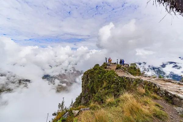 Wandelpad Van Inca Ruïnes Van Machu Picchu Peru 430 Masl — Stockfoto