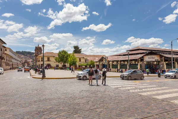 Cusco Peru October 2018 View People Walking Streets Historic Center — Stock Photo, Image