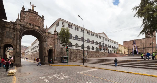 Cusco Peru October 2018 View People Walking Streets Historic Center — Stock Photo, Image