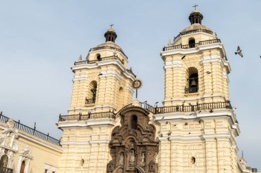 Lima, Peru - 11 Ekim 2018: San Francisco Kilisesi