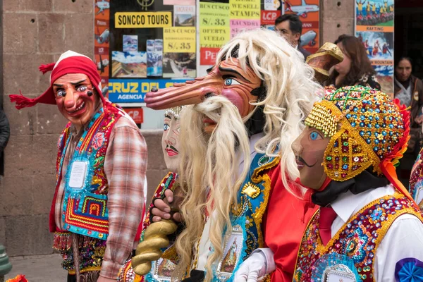 Cusco Perù Ottobre 2018 Gente Partecipa Alla Sfilata Religiosa Della — Foto Stock