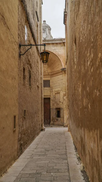 Caminando Por Las Calles Medievales Antigua Mdina Malta —  Fotos de Stock