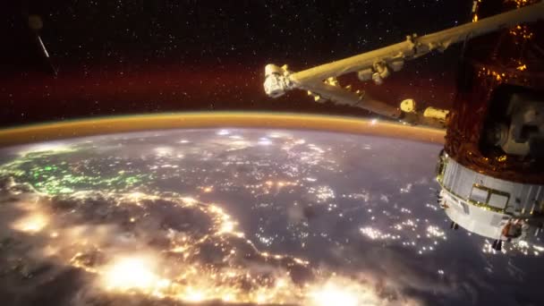 Planet Earth seen from the ISS. Elements of this video furnished by NASA. — Stock Video