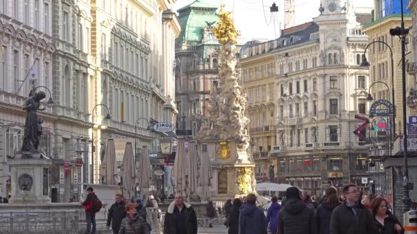 Viena, Áustria Novembro 2017: centro histórico de Viena. Áustria. Viena Wien é a capital e maior cidade da Áustria, e um dos 9 estados da Áustria . — Vídeo de Stock