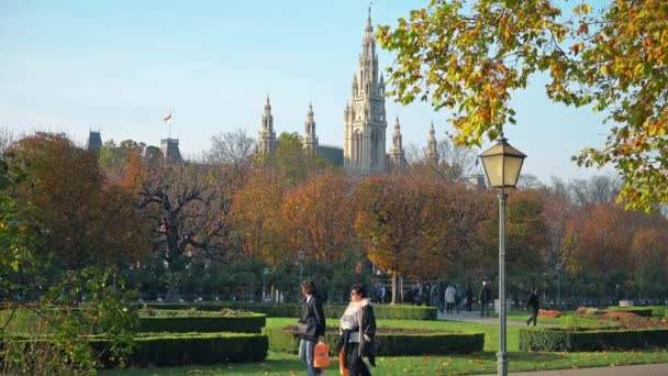 Viena, Austria - Noviembre 2017: centro histórico de Viena. Austria. Viena Wien es la capital y la ciudad más grande de Austria, y uno de los 9 estados de Austria . — Vídeo de stock