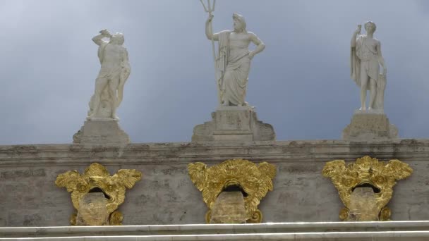 Petersburg Peterhof Russland Juni 2018 Berühmte Petergof Brunnen Und Paläste — Stockvideo