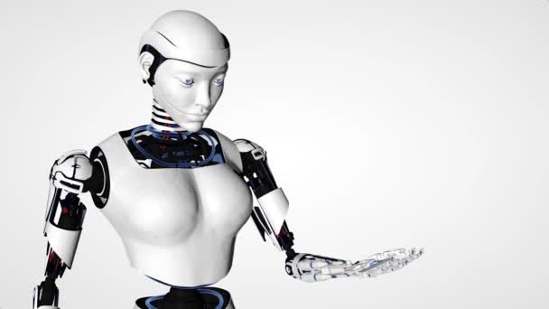 Szexi robot android nő az alfa-csatornát. Cyborg a jövő technológiája, mesterséges intelligencia, számítástechnika, humanoid tudomány.