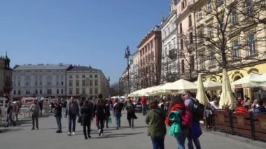 Krakow, Polonya - bahar, 2018 eski kasaba Krakow.
