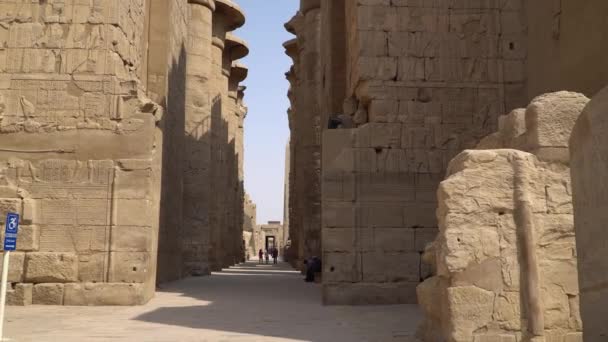Karnak Chrám Luxor Egypt Karnak Temple Complex Běžně Známé Jako — Stock video