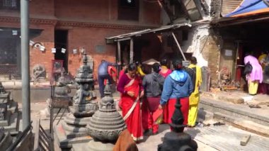 Katmandu, Nepal - Ekim 2018: Bijeshwori iç Tapınağı Katmandu, Nepal.
