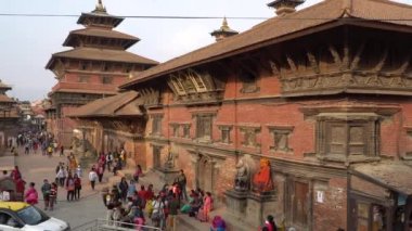 Katmandu, Nepal - Ekim 2018: Patan Durbar Meydanı Katmandu, Nepal. Katmandu Patan Durbar Meydanı Durbar Kare Kathmandu Nepal, tümü Unesco Dünya Mirasları olan biridir.