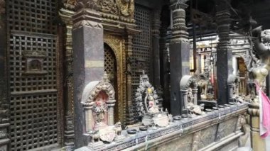 Katmandu, Nepal - Ekim 2018: Altın Tapınağı'nda Patan Durbar Meydanı Katmandu, Nepal. Katmandu Patan Durbar Meydanı Unesco Dünya Mirasları biridir.