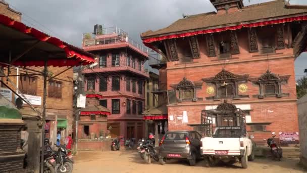 Kathmandu Nepal Oktober 2018 Durbar Square Bhaktapur Kathmandu Nepal Bhaktapur — Stockvideo