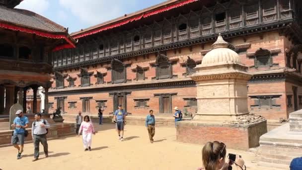 Kathmandu Nepal Ottobre 2018 Piazza Durbar Bhaktapur Kathmandu Nepal Bhaktapur — Video Stock