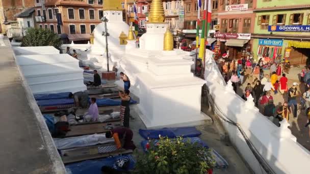 Kathmandu Nepal Oktober 2018 Boudhanath Stupa Kathmandu Nepal Boudhanath Ist — Stockvideo