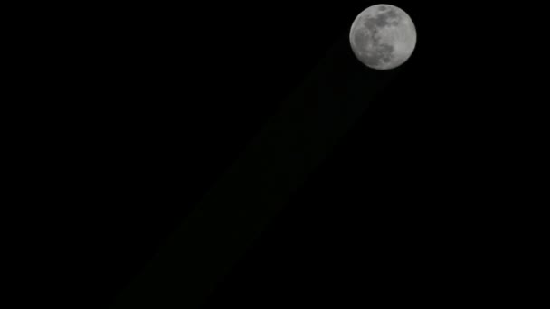 Luna Timelapse Timpul Stocului Luna Plină Răsărit Cer Întunecat Natură — Videoclip de stoc