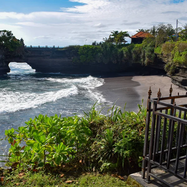 Βραδιά Tanha Lot Μπαλί Ινδονησία Όμορφη Tanha Πολύ Θέα Στην — Φωτογραφία Αρχείου