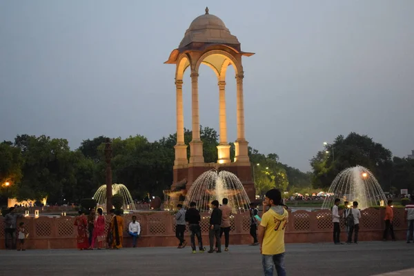 India Gate New Delhi Marzec 2020 Triumfalny Łuk Architektoniczny Pomnik — Zdjęcie stockowe