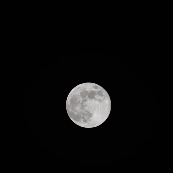Lua Cheia Céu Noturno Grande Super Lua Céu — Fotografia de Stock