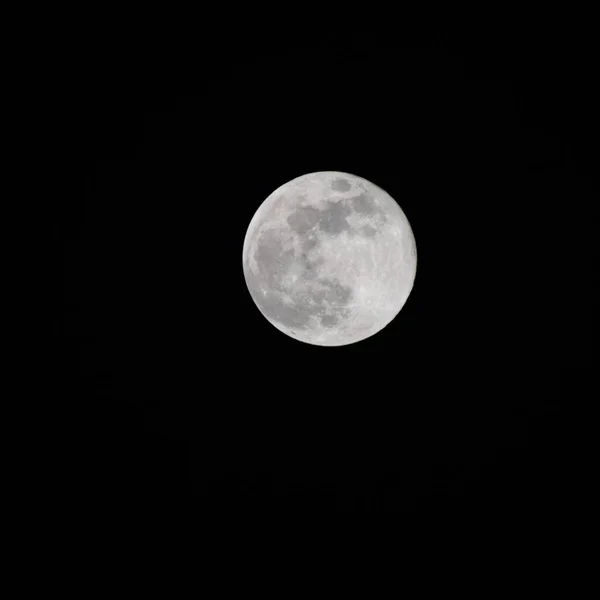 Lua Cheia Céu Noturno Grande Super Lua Céu — Fotografia de Stock