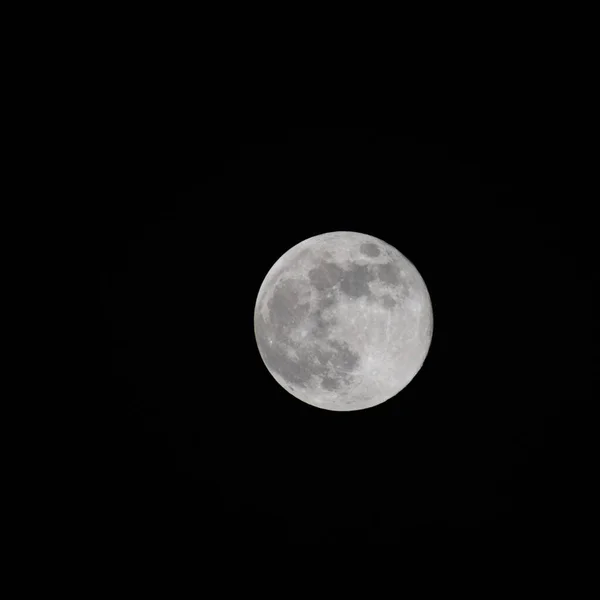 Lua Cheia Céu Noturno Grande Super Lua Céu — Fotografia de Stock