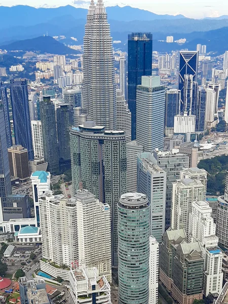 Stadtbild Von Kuala Lumpur Mit Ikonischen Gebäuden Wie Dem Petronas — Stockfoto