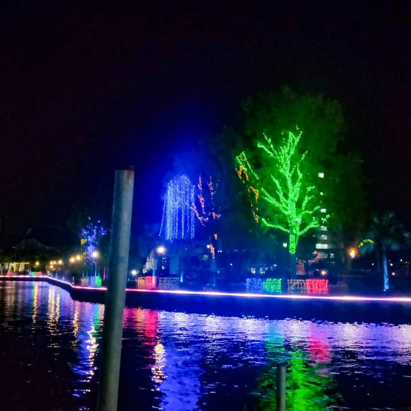 Vista Del Río Malaca Por Noche Lugar Popular Vida Nocturna —  Fotos de Stock