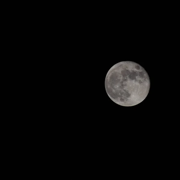 Lua Cheia Céu Noturno Grande Super Lua Céu Durante Noite — Fotografia de Stock