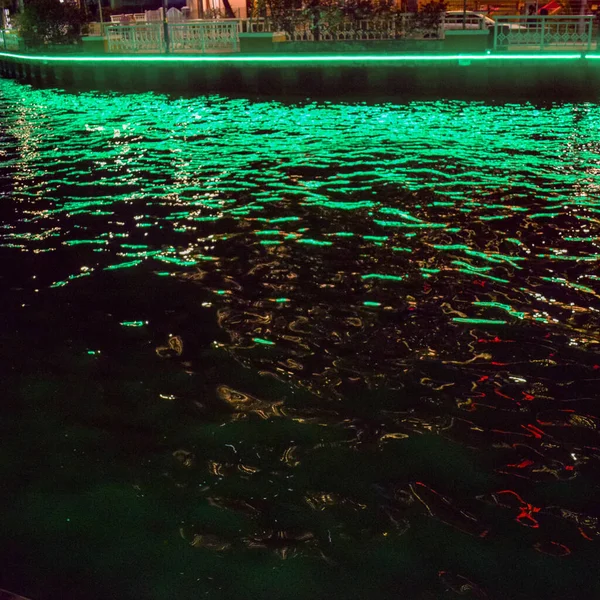 Blick Auf Den Malacca River Bei Nacht Ein Beliebtes Ausgehviertel — Stockfoto