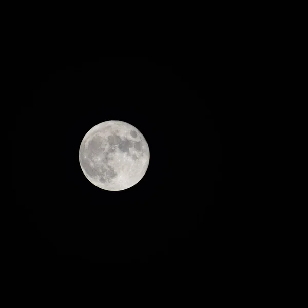 Lua Cheia Céu Noturno Grande Super Lua Céu Durante Noite — Fotografia de Stock