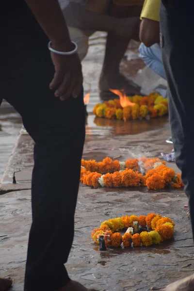 Yamuna Folyó Kilátás Reggeli Időben Delhi India Yamuna Folyó Partján — Stock Fotó