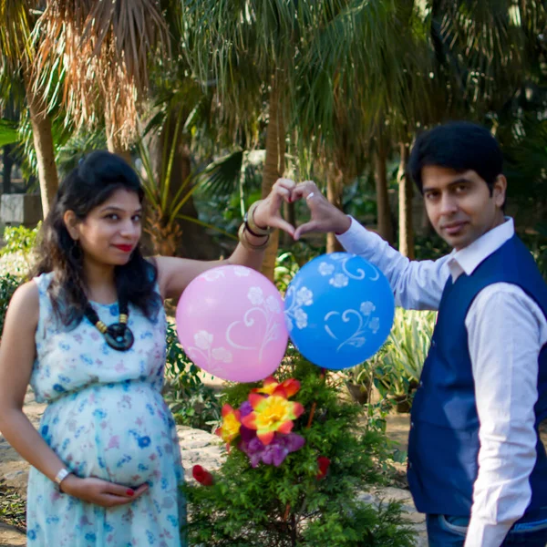 New Delhi Indie Marca 2020 Maternity Sesji Zdjęciowej Powitania Noworodka — Zdjęcie stockowe